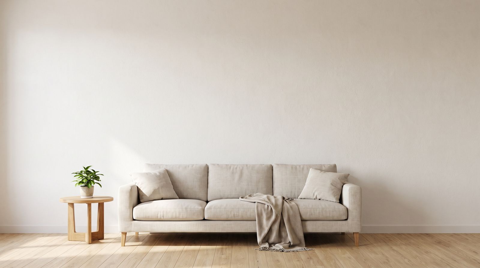 Stue med sofa (illustrasjon)